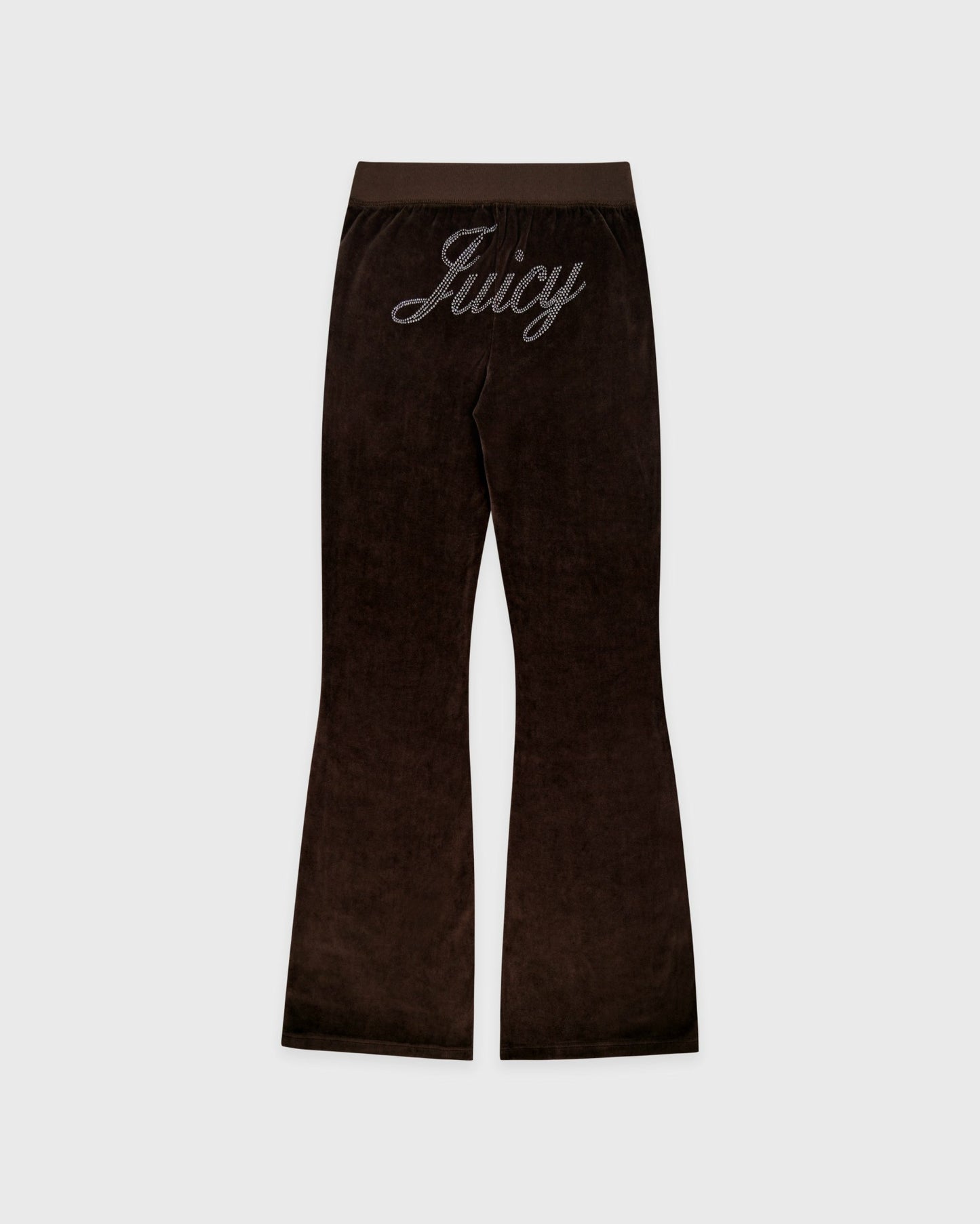 Juicy Script Velour Sweatpant - Chocolate