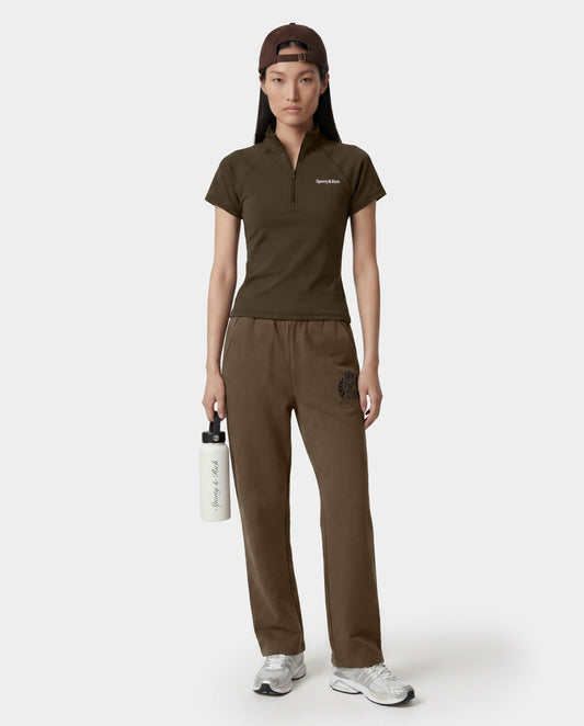 NY Crest Embroidered Wide Sweatpant - Sand