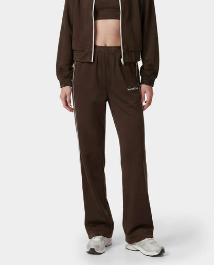 Serif Logo Retro Track Pant - Cioco/White