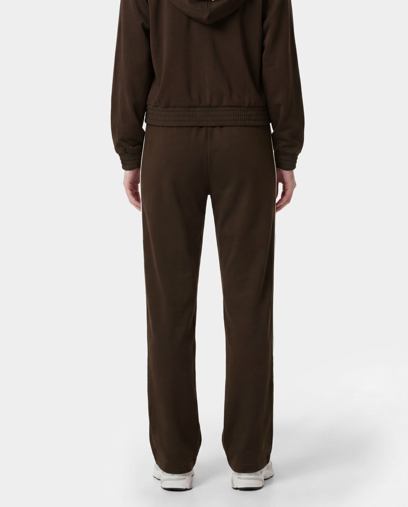 Serif Logo Retro Track Pant - Cioco/White
