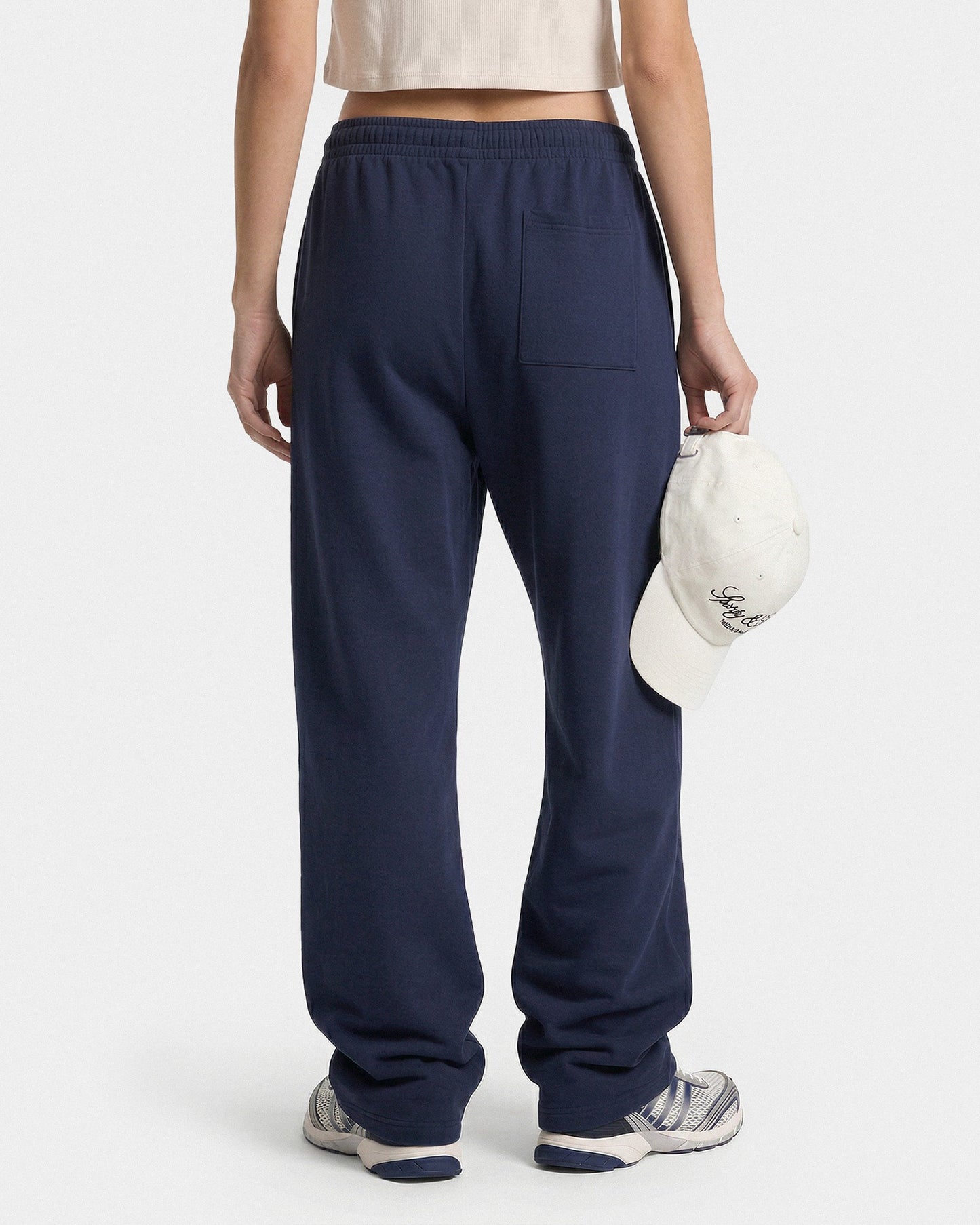 Vendome LA Embroidered Wide Sweatpant - Navy/White