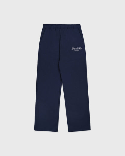 Vendome LA Embroidered Wide Sweatpant - Navy/White