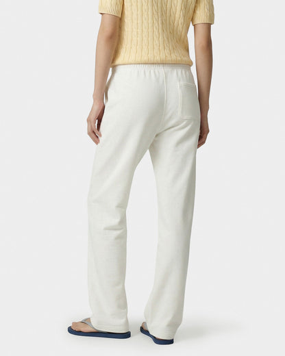 Vendome LA Embroidered Wide Sweatpant - Ecru/Navy