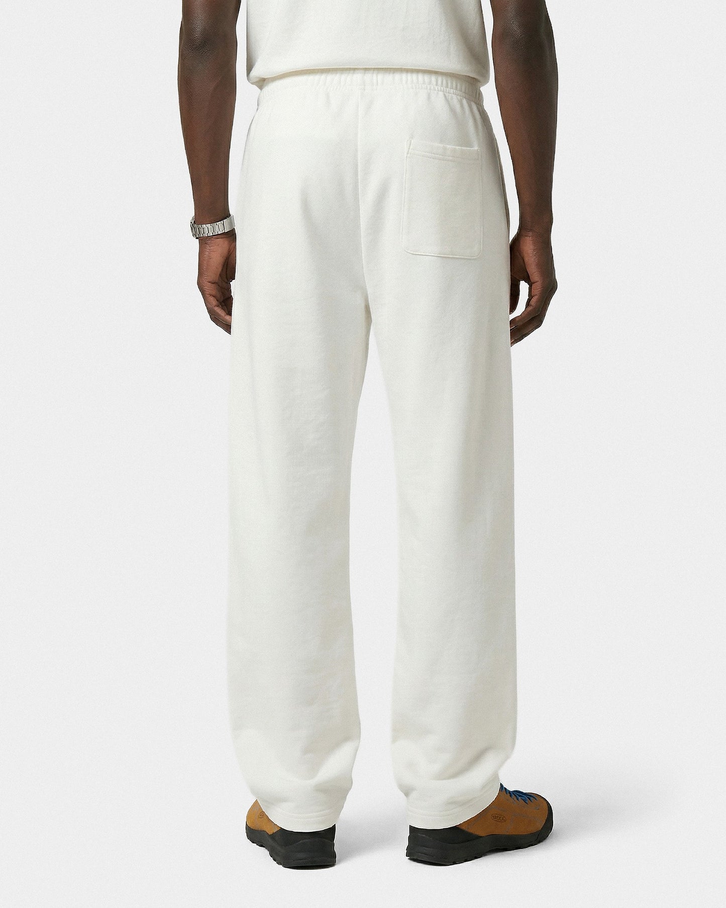 Vendome LA Embroidered Wide Sweatpant - Ecru/Navy