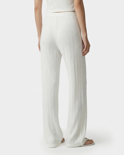 Signature Logo Pointelle Trousers - White