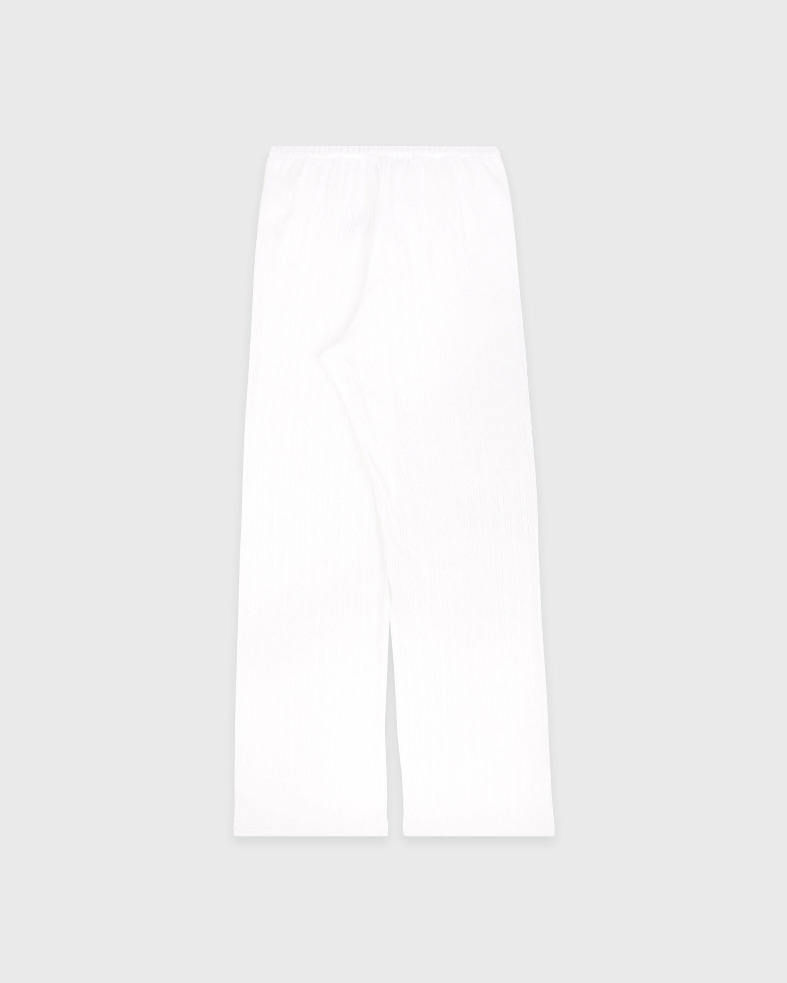 Signature Logo Pointelle Trousers - White