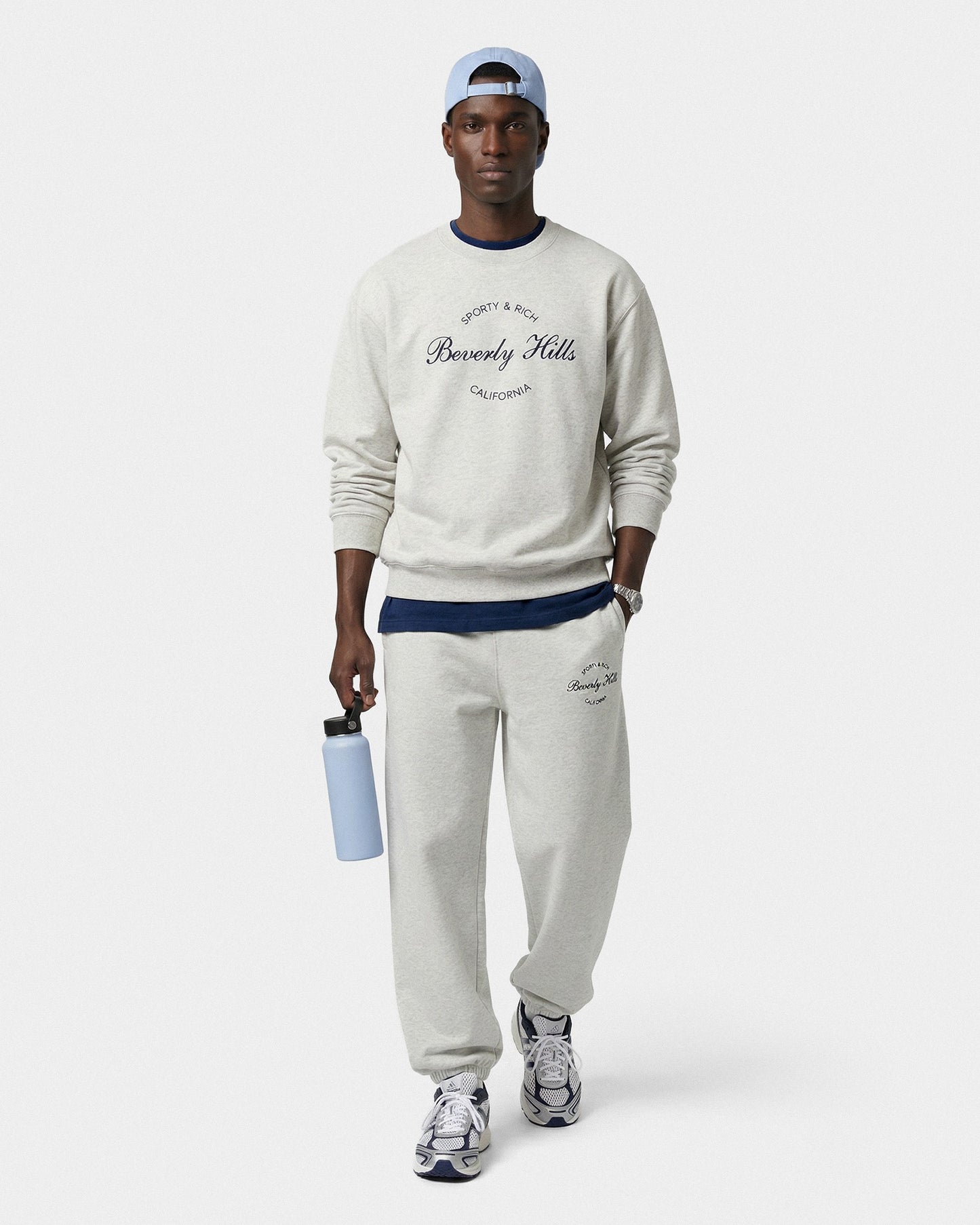 Beverly Script Sweatpant - Heather Gray