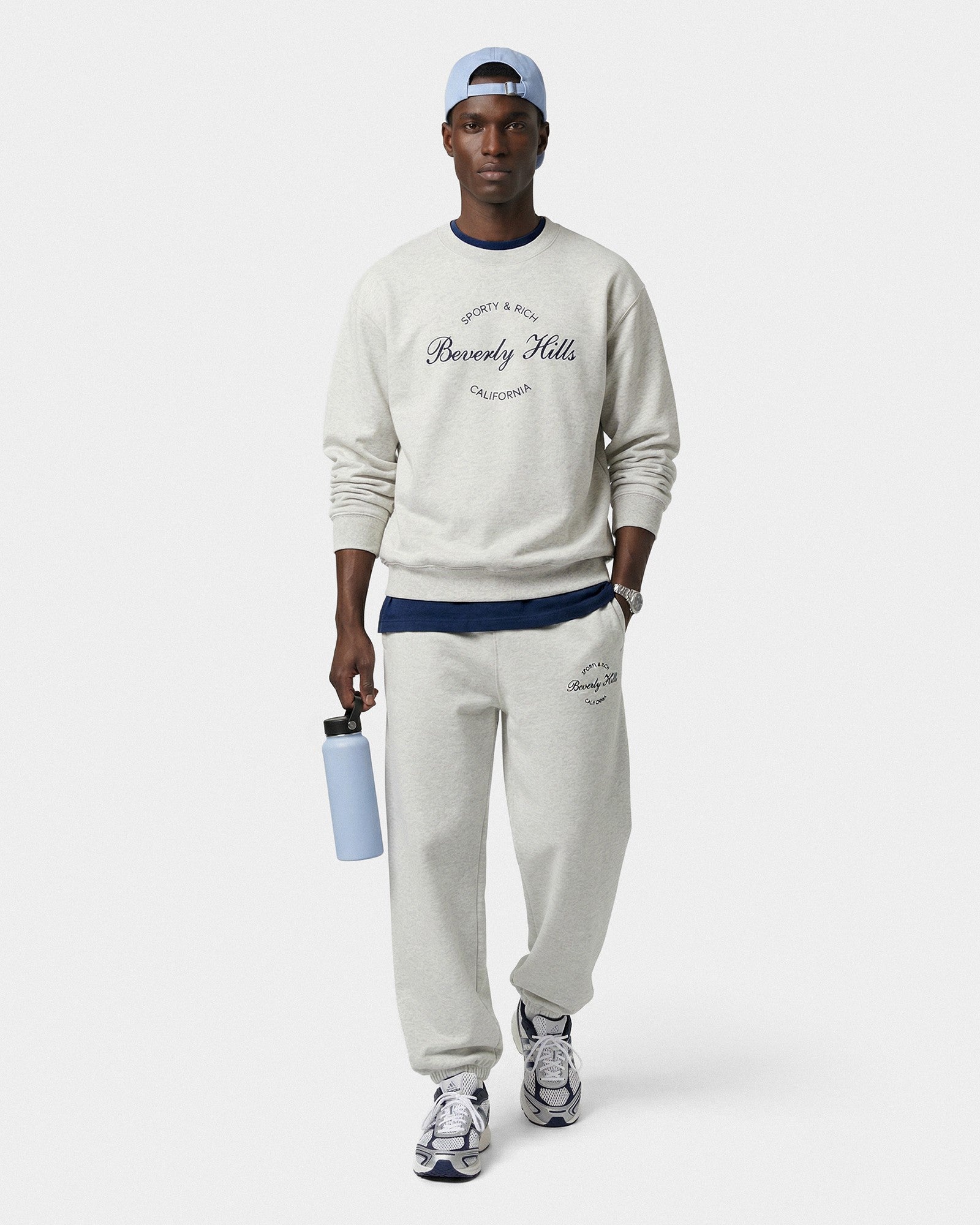 Beverly Script Sweatpant - Heather Gray