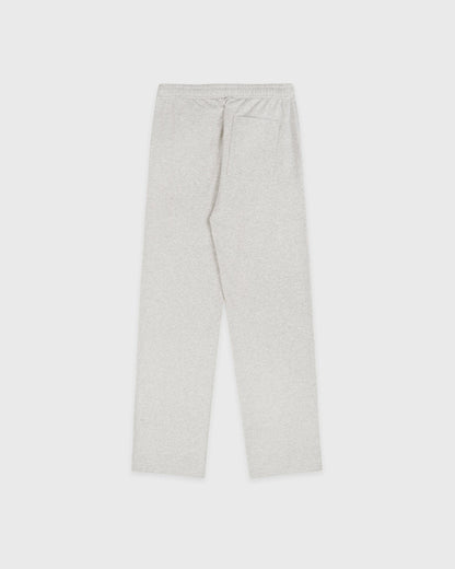 Serif Logo Embroidered Wide Sweatpant - Heather Gray