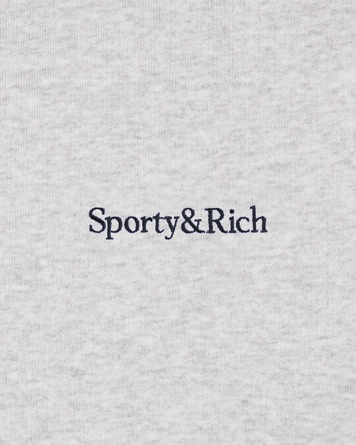 Serif Logo Embroidered Wide Sweatpant - Heather Gray