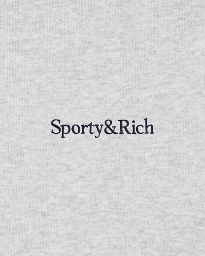 Serif Logo Embroidered Sweatpant - Heather Gray