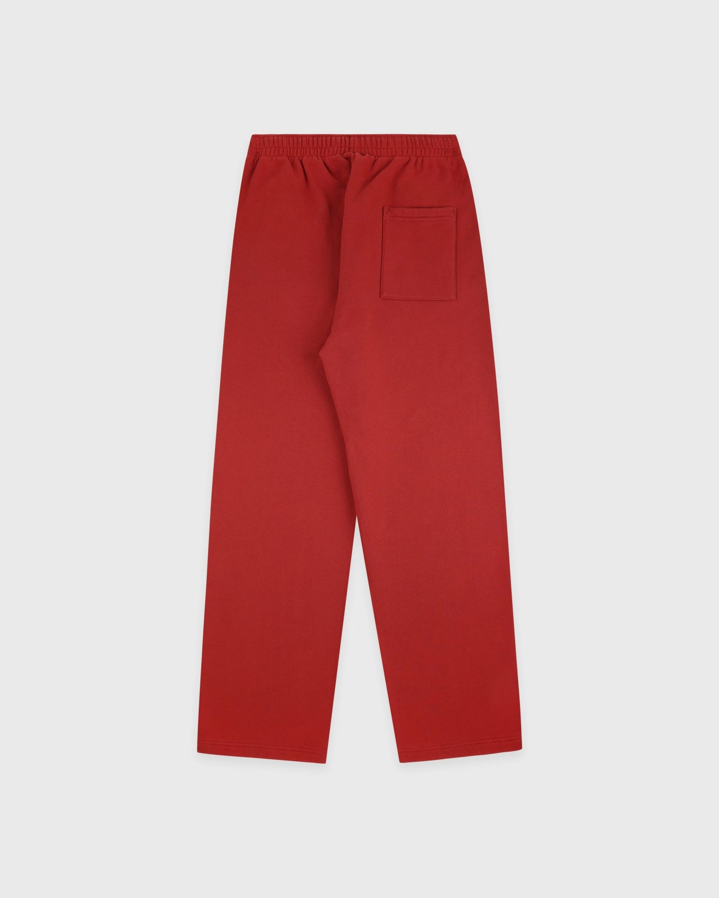 Serif Logo Embroidered Wide Sweatpant - Faded Merlot/White