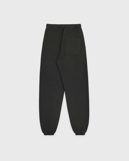 Serif Logo Embroidered Sweatpant - Faded Black/White