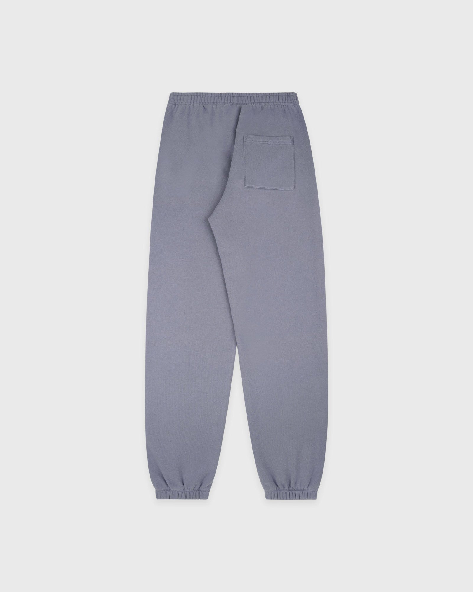 Serif Logo Embroidered Sweatpant - Faded Indigo/White