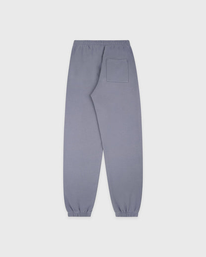 Serif Logo Embroidered Sweatpant - Faded Indigo/White