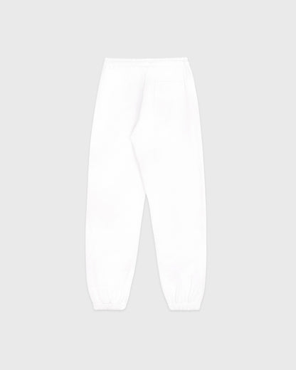 Serif Logo Embroidered Sweatpant - White/Navy