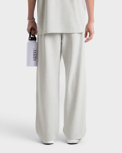 Nautical Embroidered Wide Sweatpant - Heather Gray