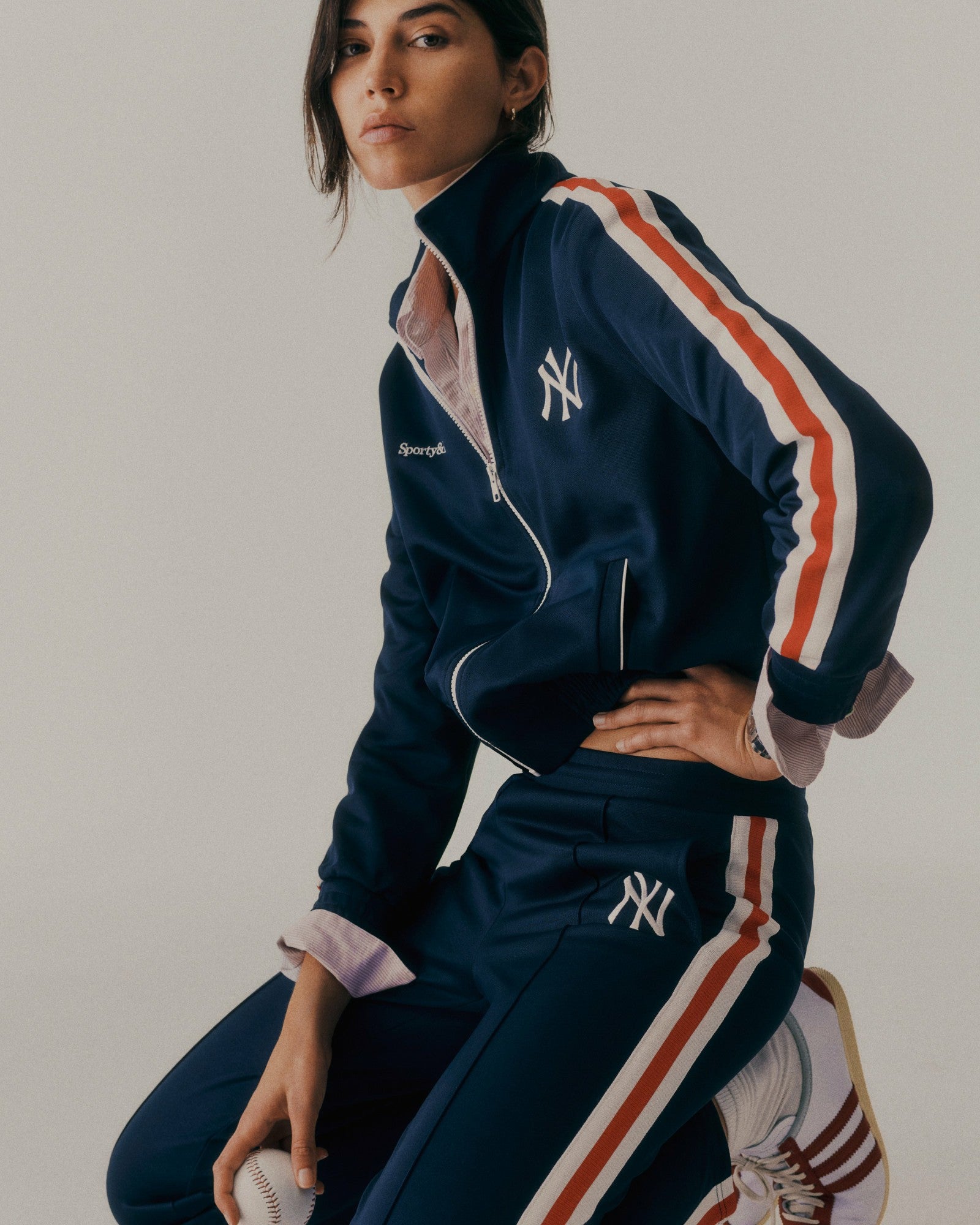 Yankees Serif Track Pant - Navy/White/Red