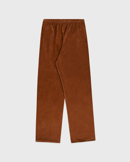 NY Crest Velour Sweatpant - Tobacco/Ecru