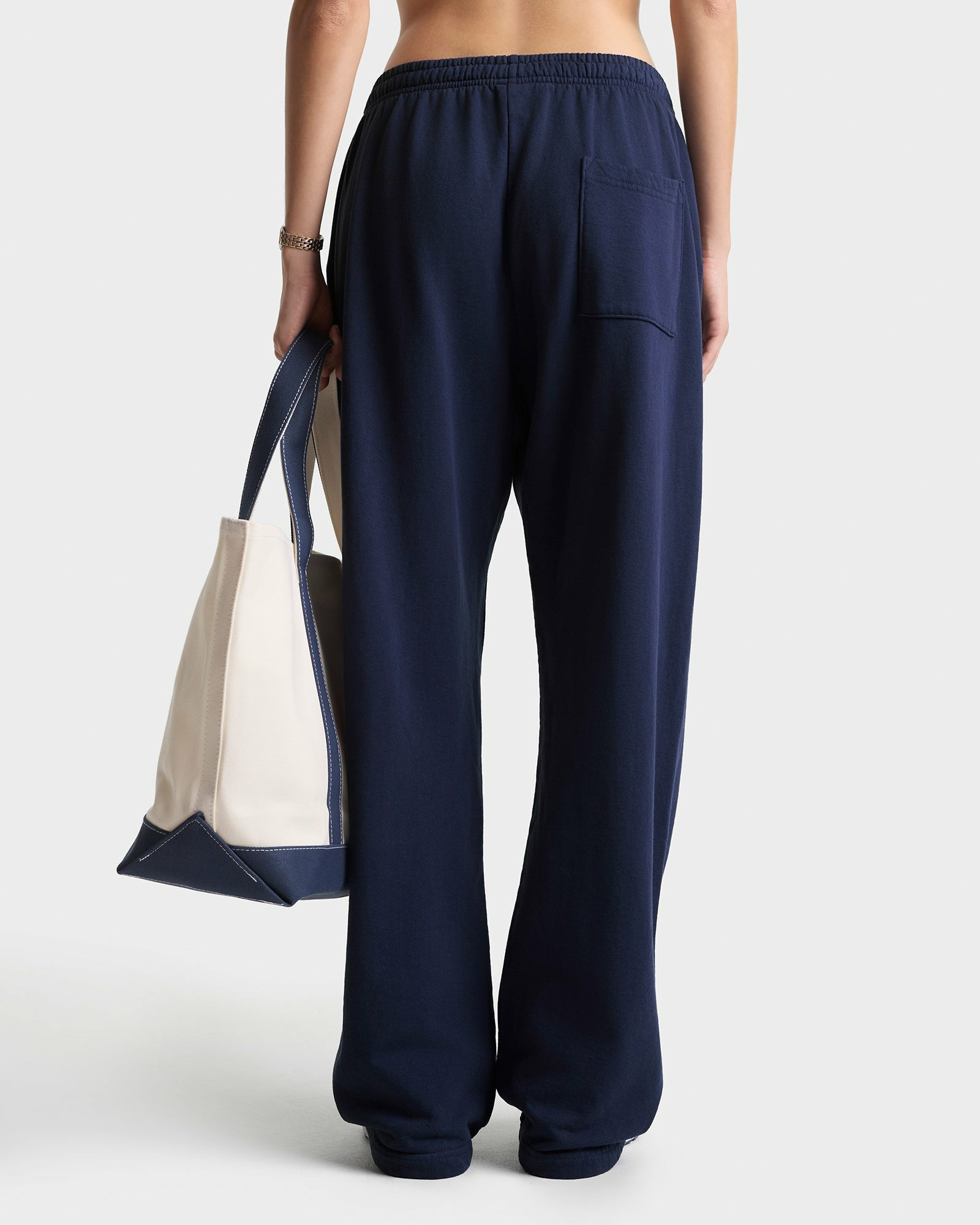BH Crest Wide Sweatpant - Navy/White