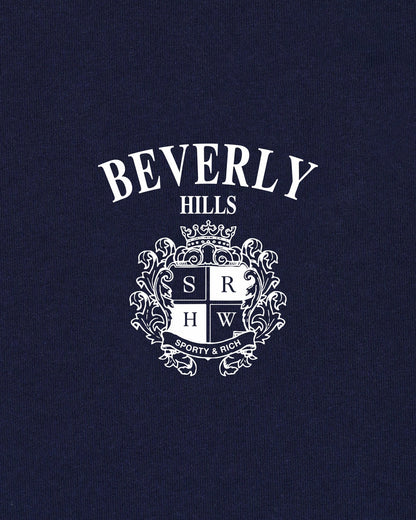 BH Crest Wide Sweatpant - Navy/White