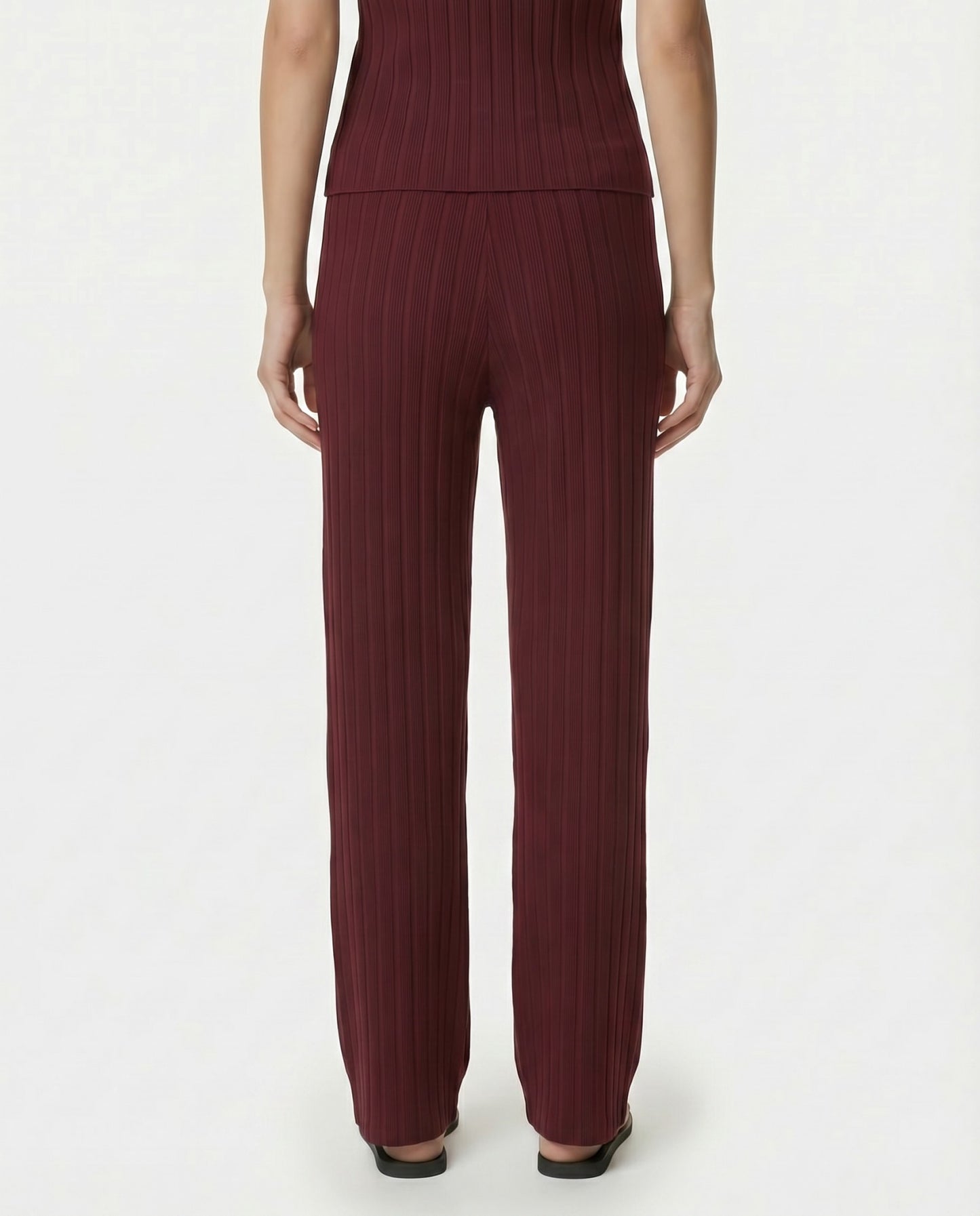 SRC Ribbed Trousers - Bordeaux