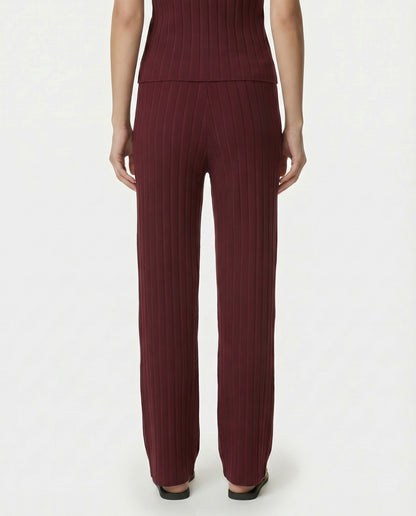 SRC Ribbed Trousers - Bordeaux