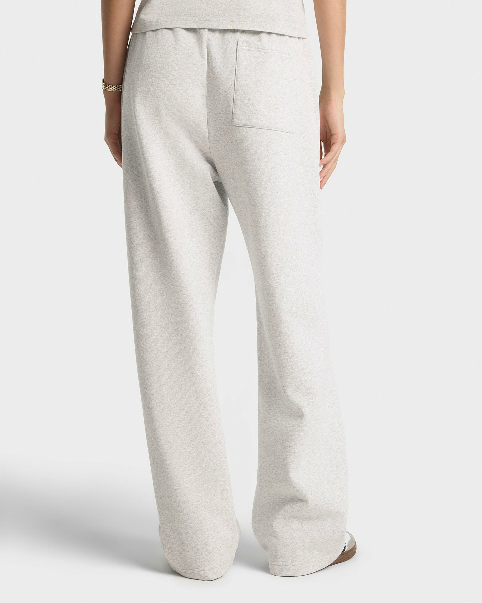 Yale Classic Wide Sweatpant - Heather Gray/Navy