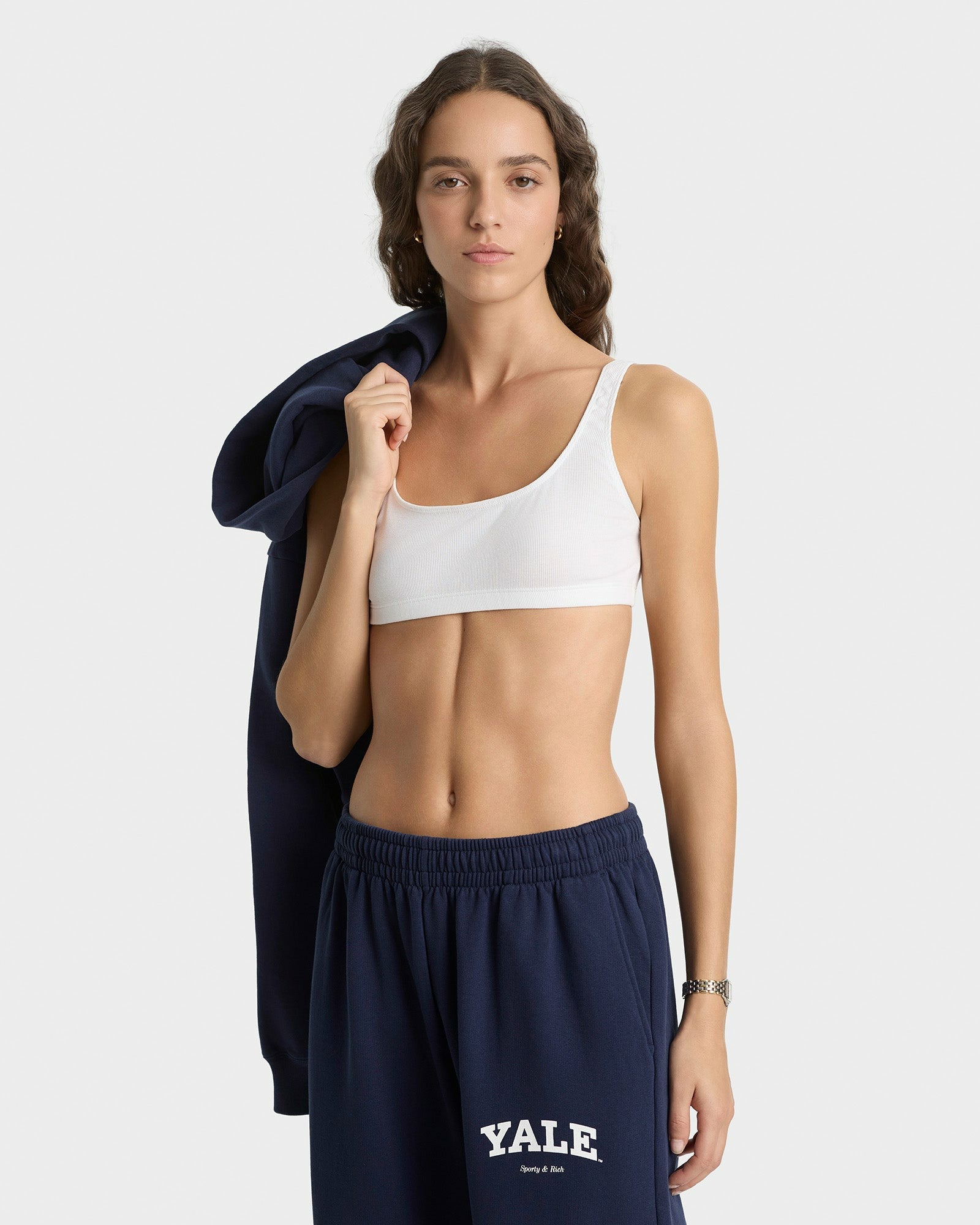 Yale Classic Wide Sweatpant - Navy/White