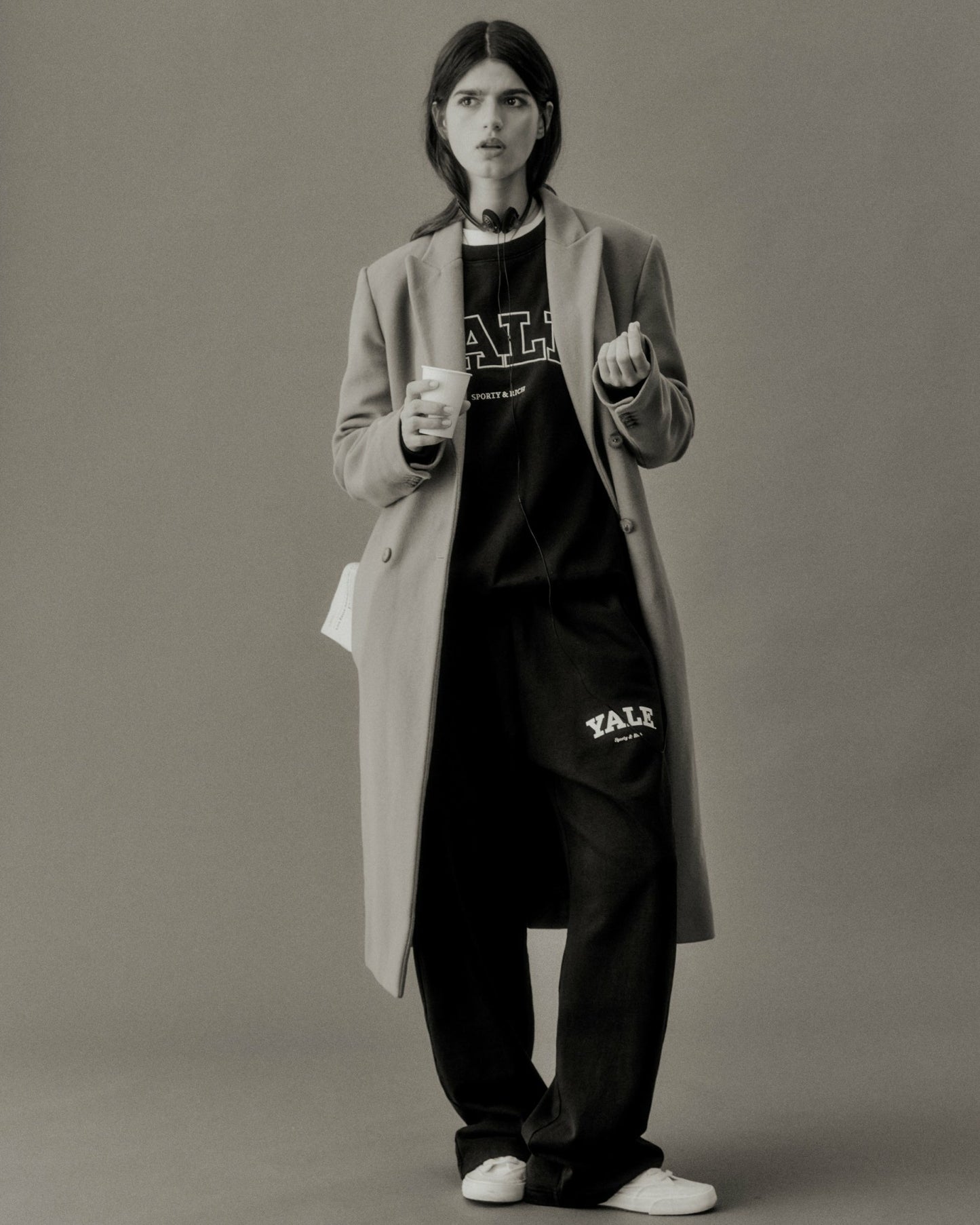 Yale Classic Wide Sweatpant - Navy/White