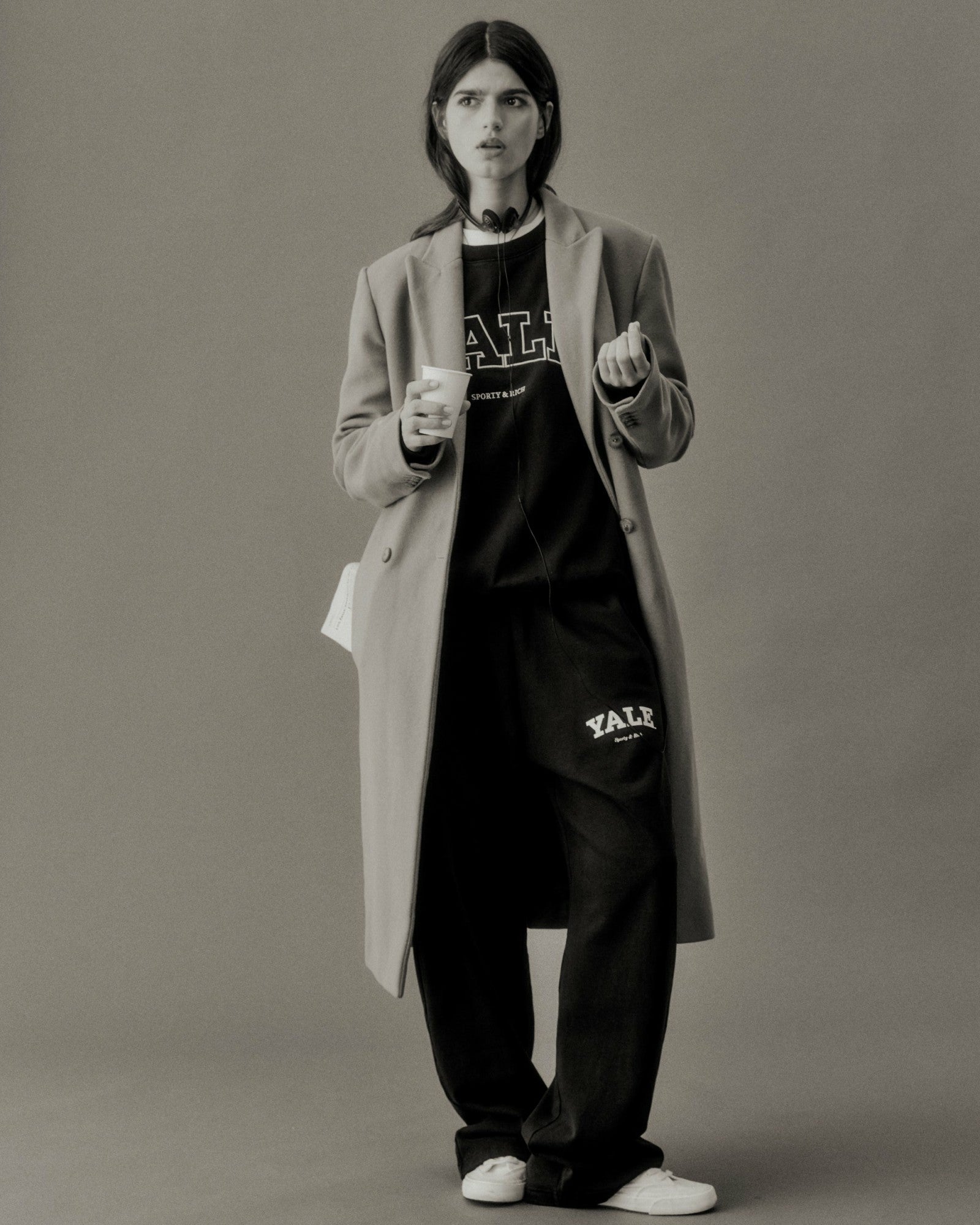 Yale Classic Wide Sweatpant - Navy/White