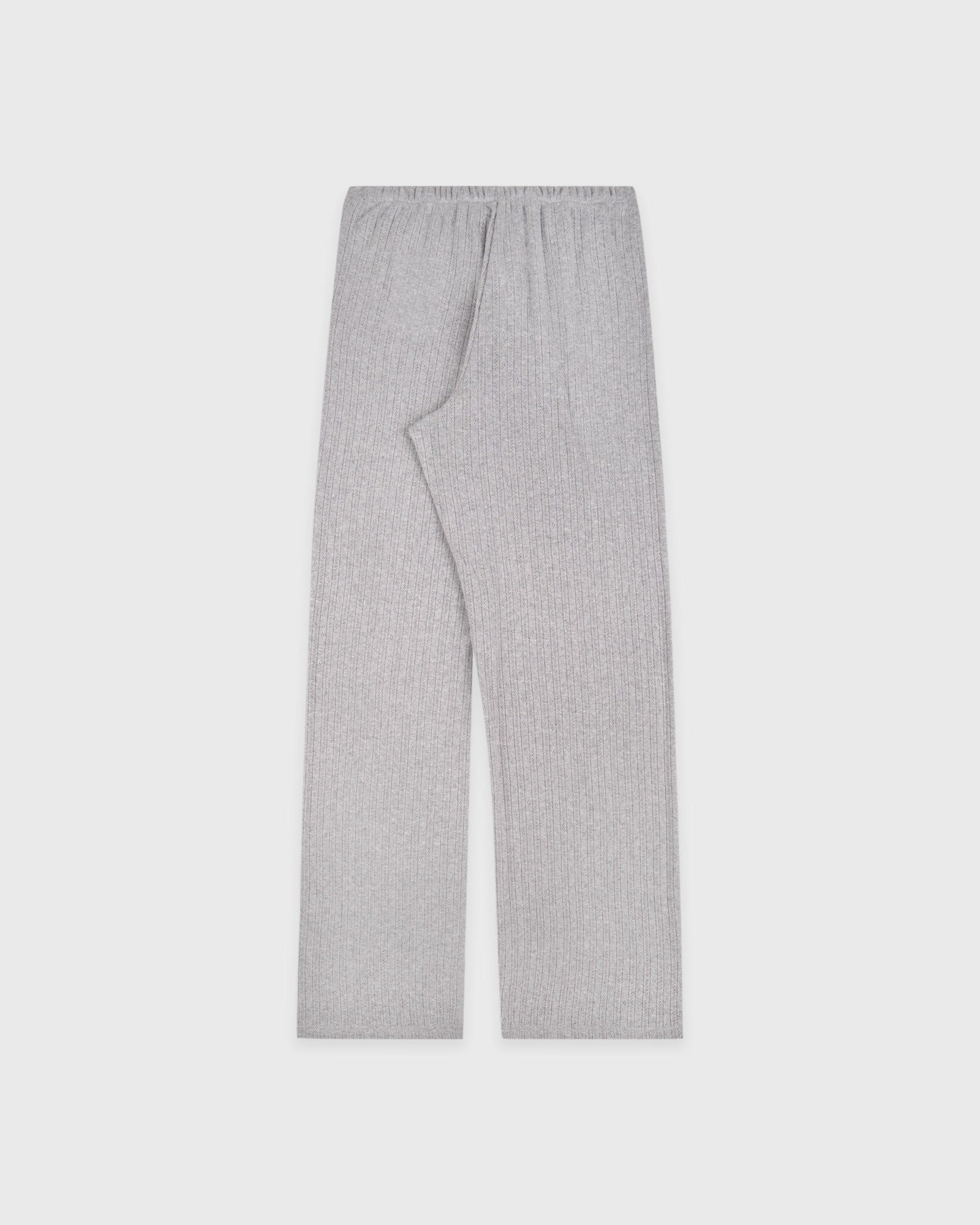 Signature Logo Pointelle Trousers - Heather Gray