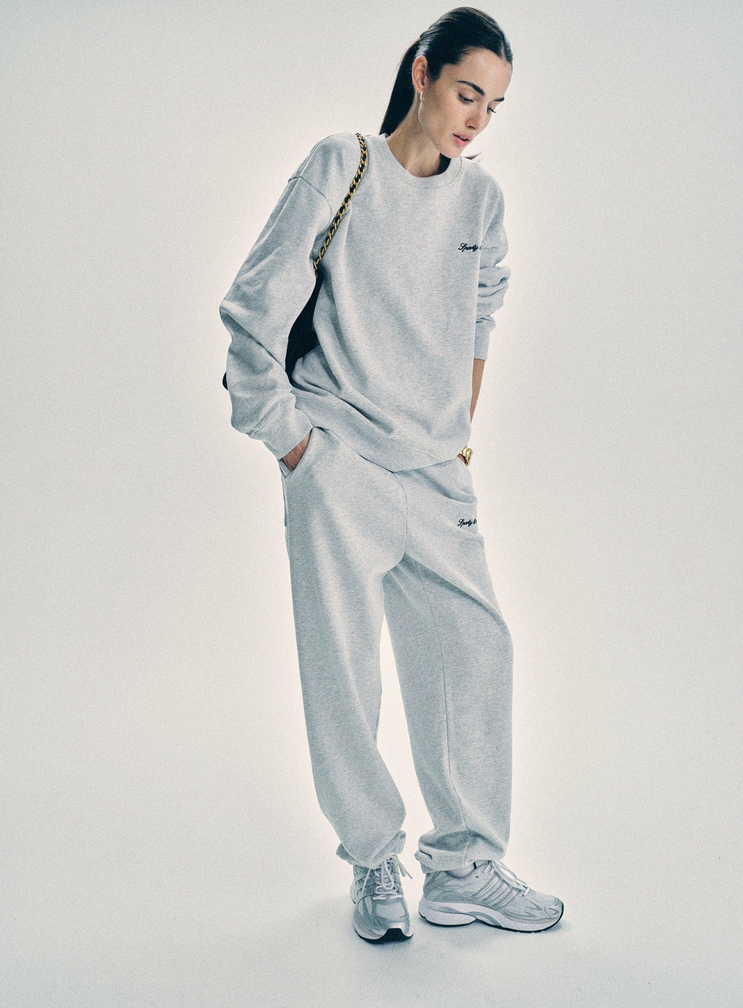 Syracuse Embroidered Sweatpant - Heather Gray/Navy