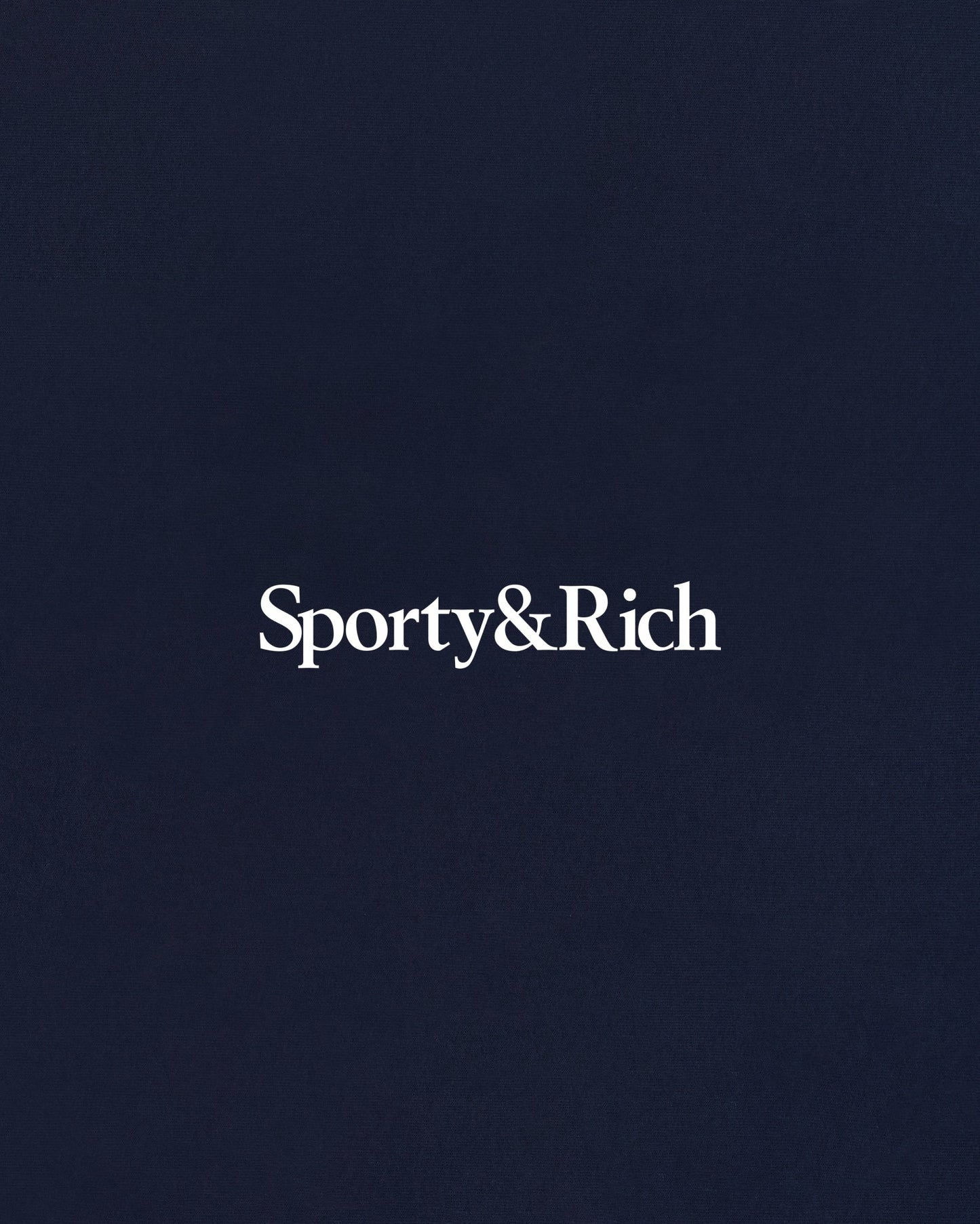 Serif Logo Wide Sweatpant - Navy/White