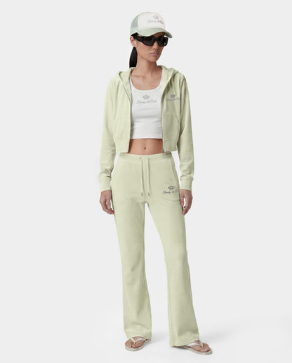Juicy Script Velour Sweatpant - Sage