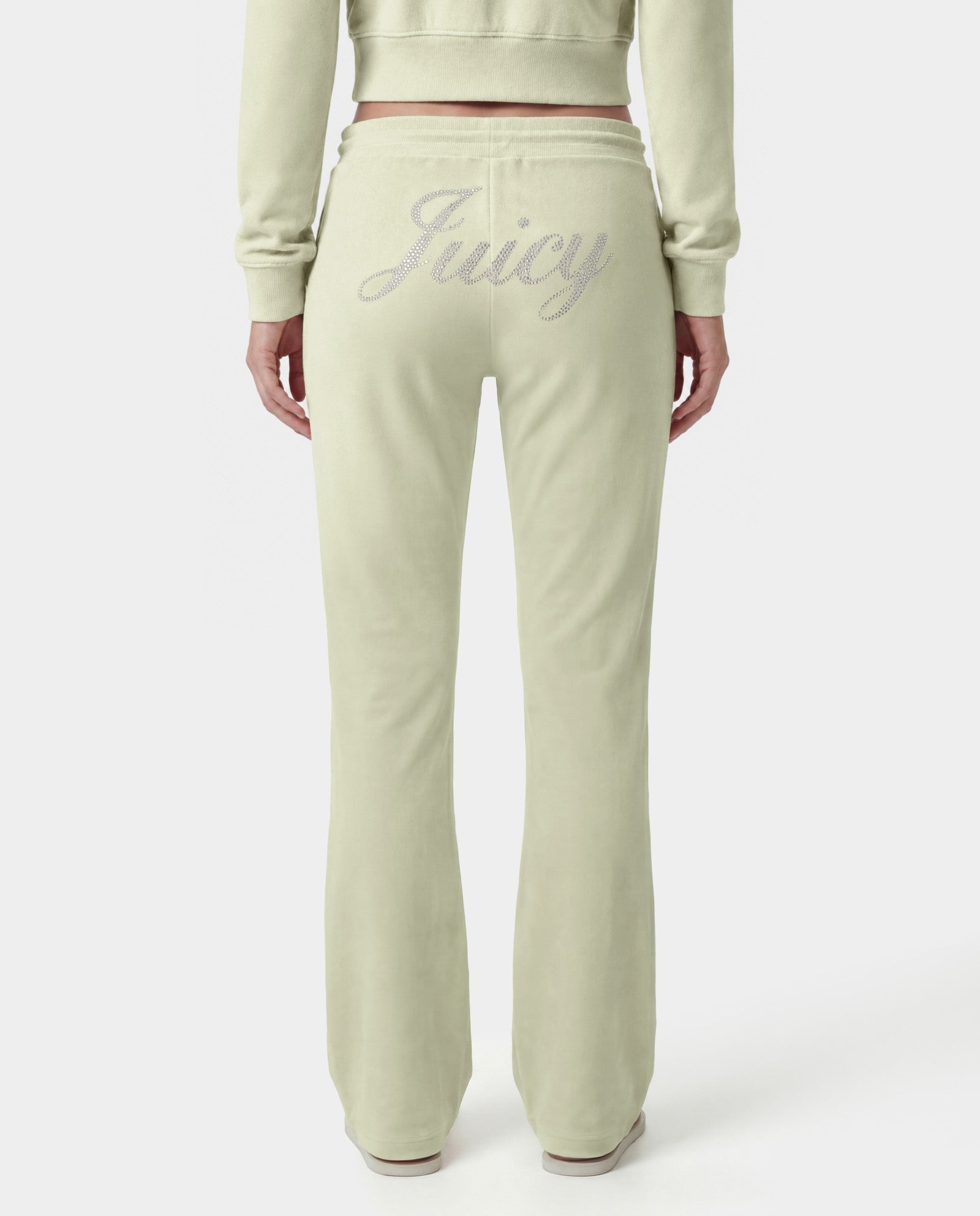 Juicy Script Velour Sweatpant - Sage
