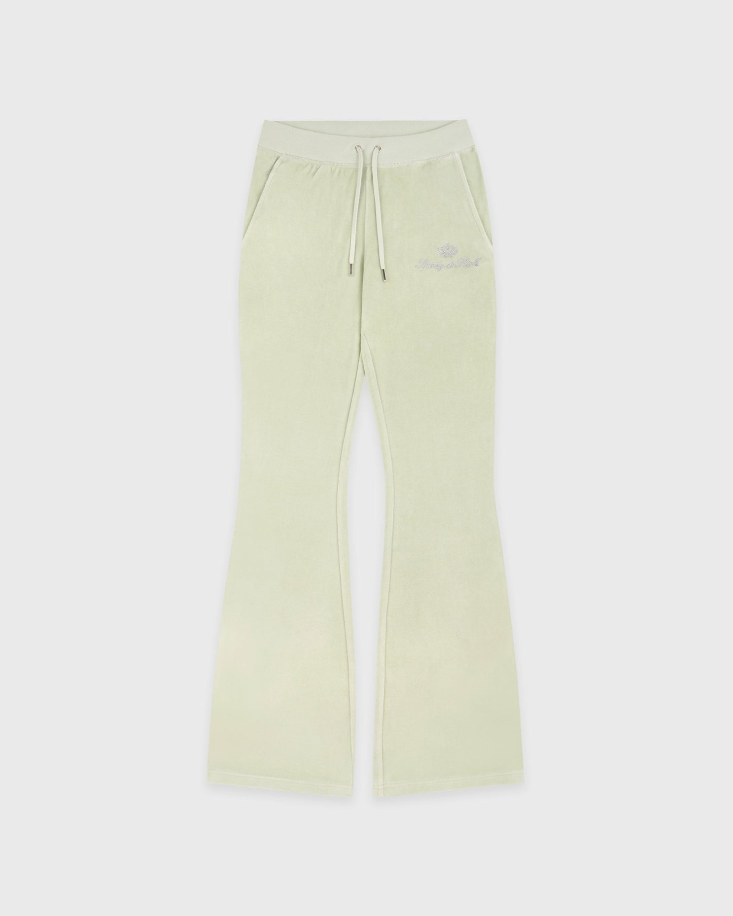 Juicy Script Velour Sweatpant - Sage