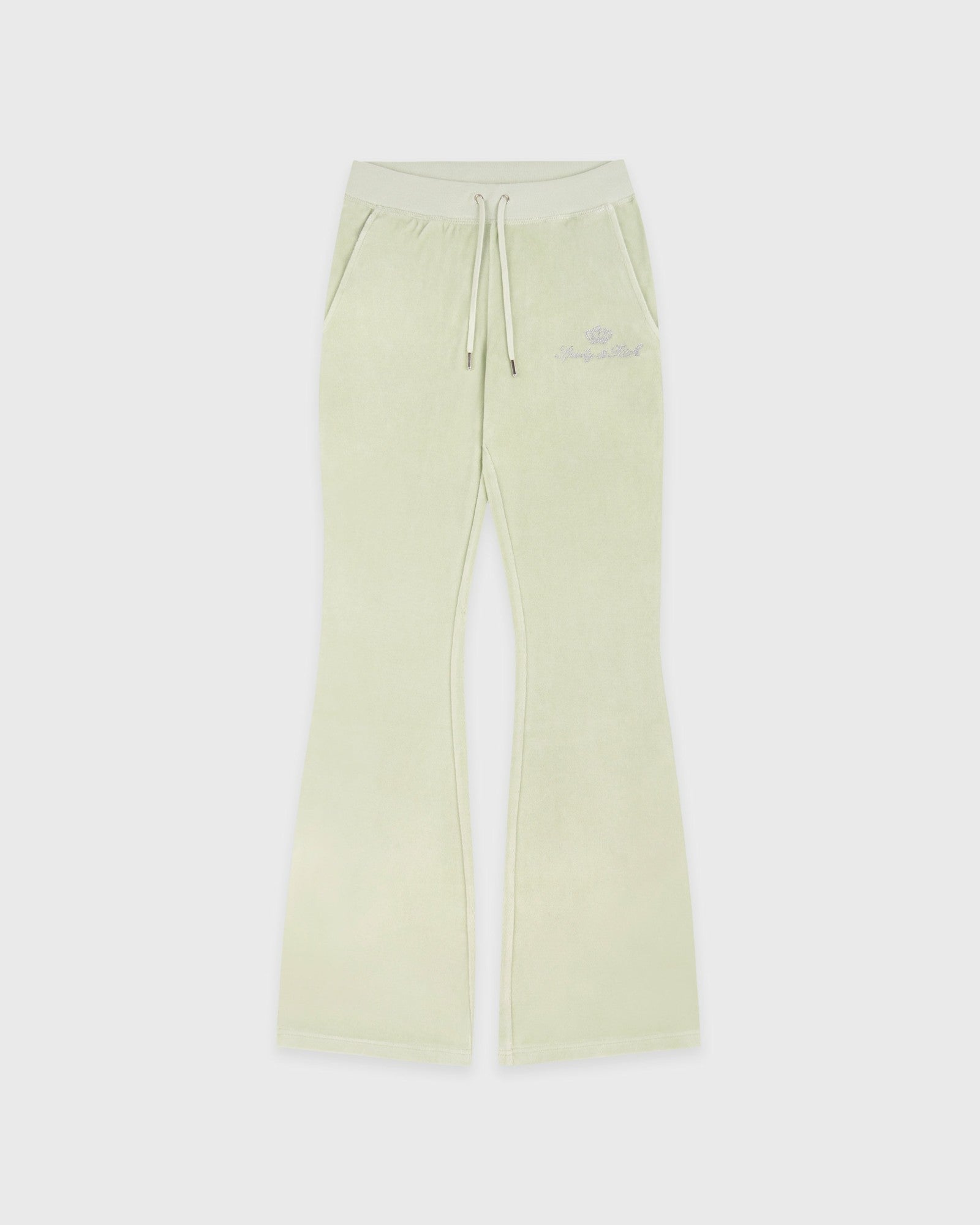 Juicy Script Velour Sweatpant - Sage