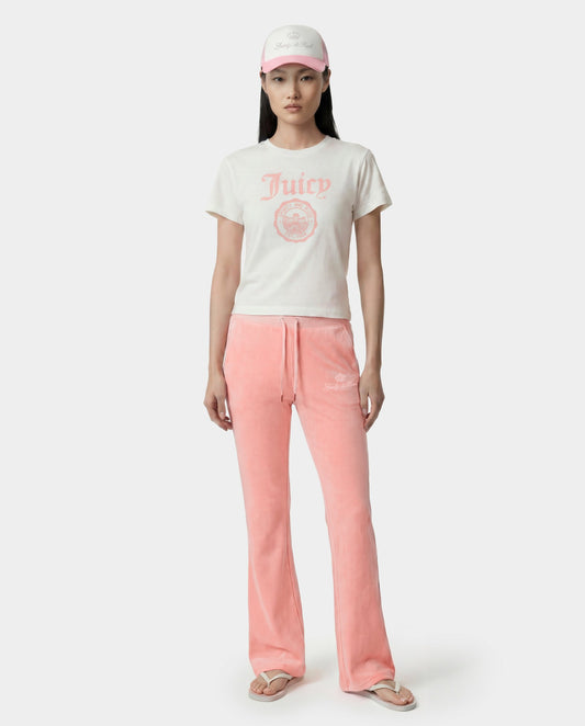 Juicy Script Velour Sweatpant - Rose