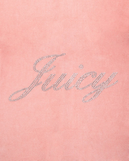 Juicy Script Velour Sweatpant - Rose