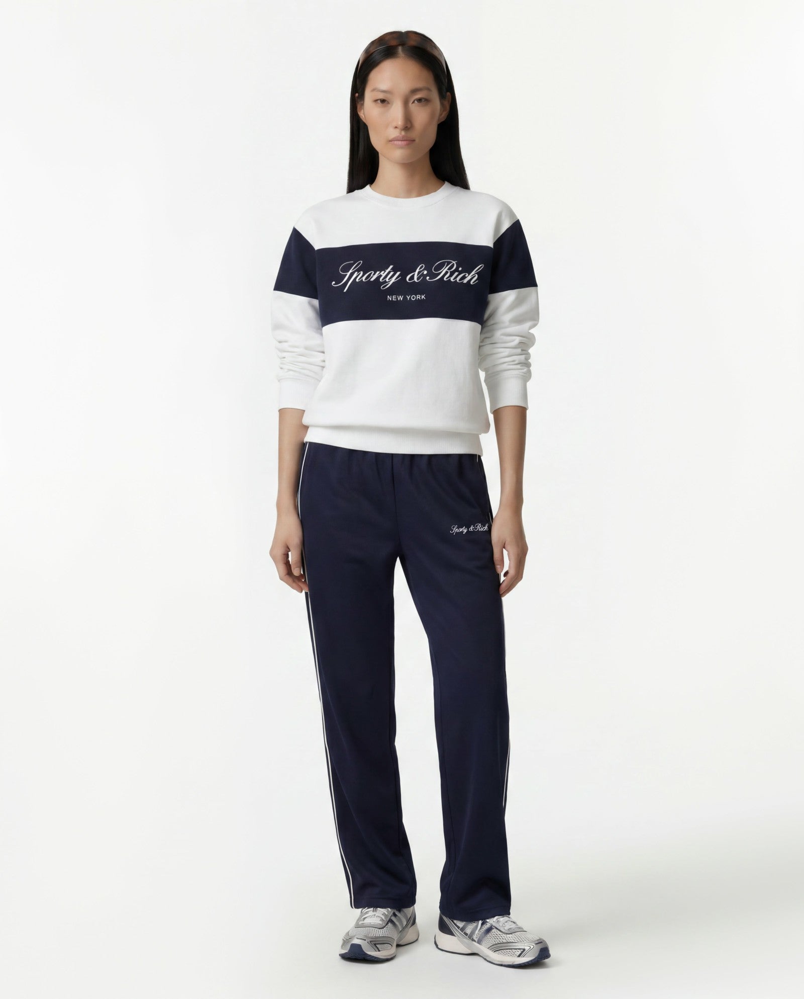Signature Logo Retro Track Pant - Dark Navy