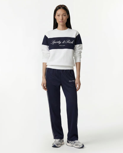 Signature Logo Retro Track Pant - Dark Navy