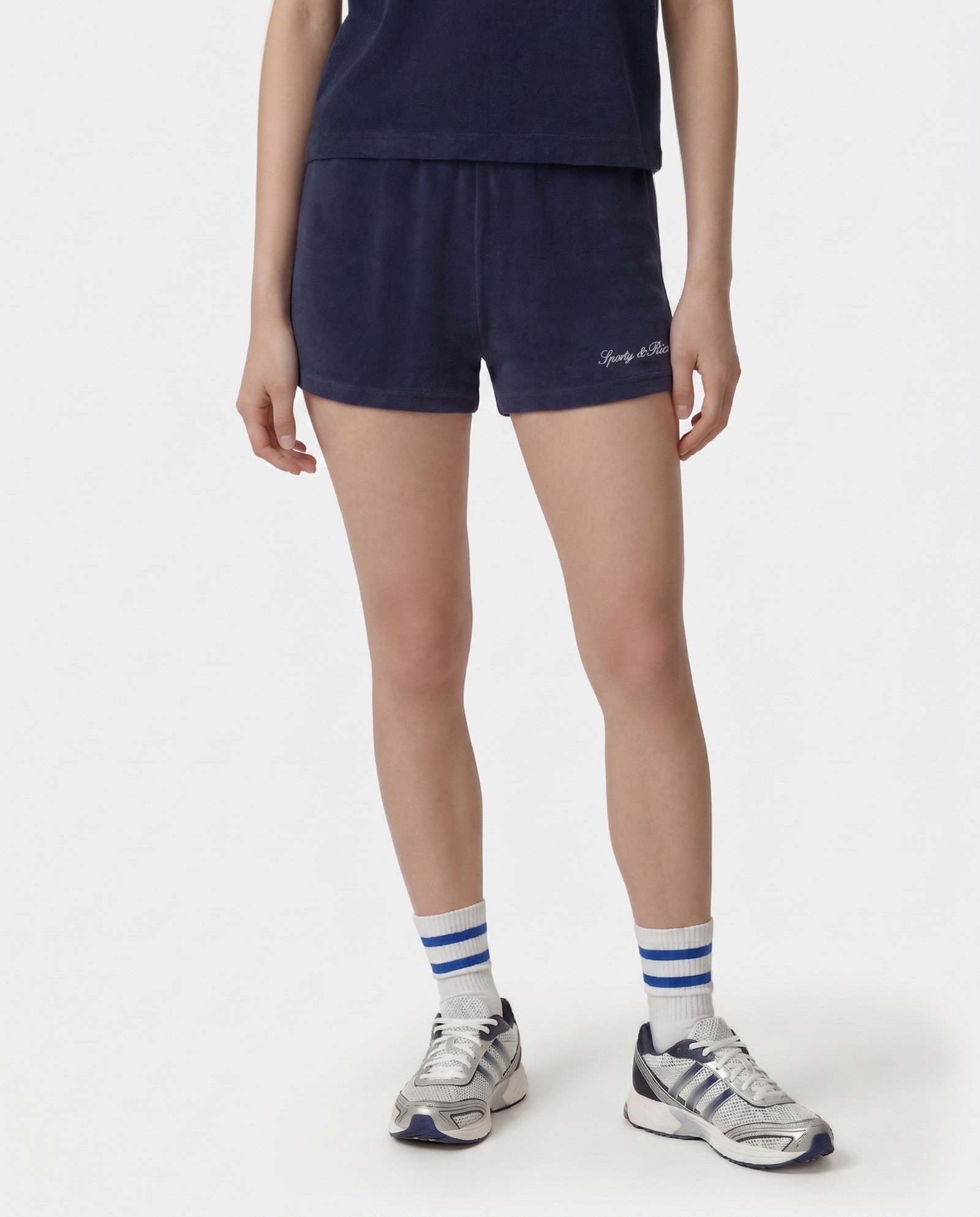 Signature Logo Terry Short - Light Navy/White