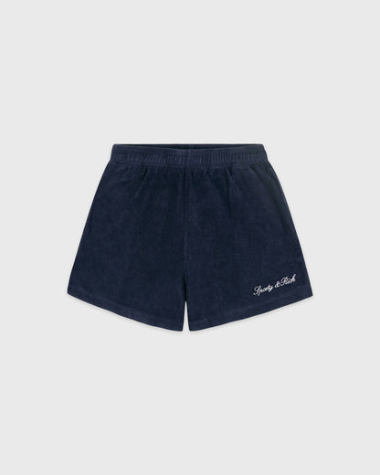 Signature Logo Terry Short - Light Navy/White