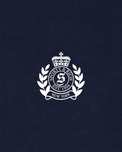 NY Crest Lounge Short - Light Navy/White