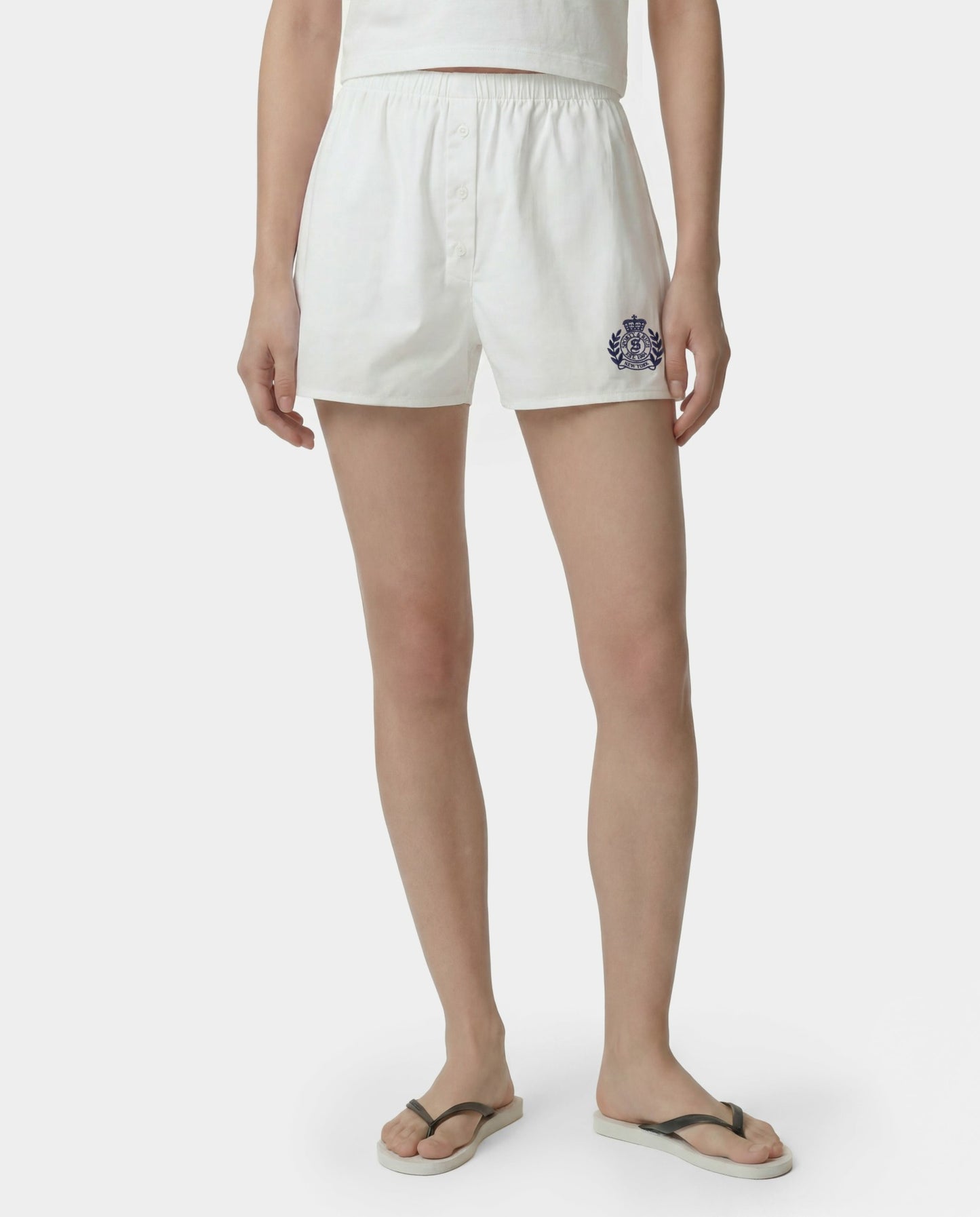 NY Crest Mini Boxer - White/Navy