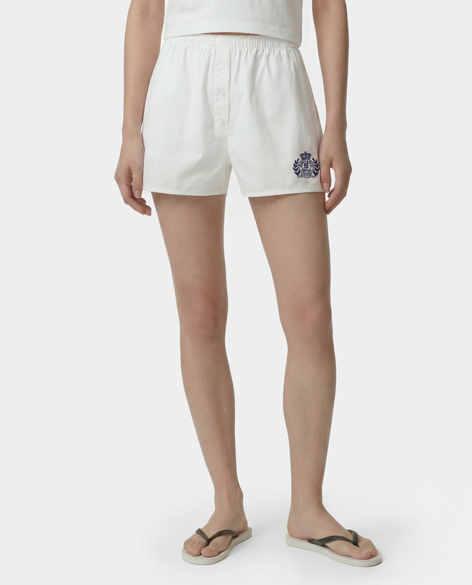 NY Crest Mini Boxer - White/Navy