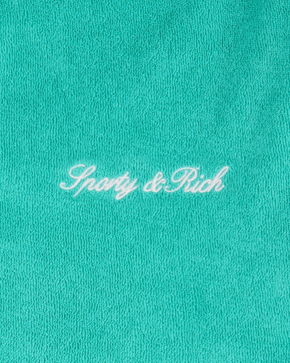Signature Logo Terry Short - Amalfi Green/White