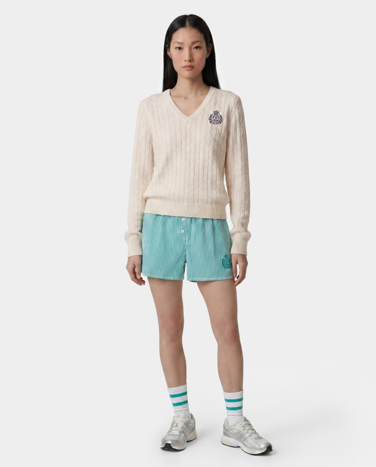 NY Crest Mini Boxer - Amalfi Green Striped