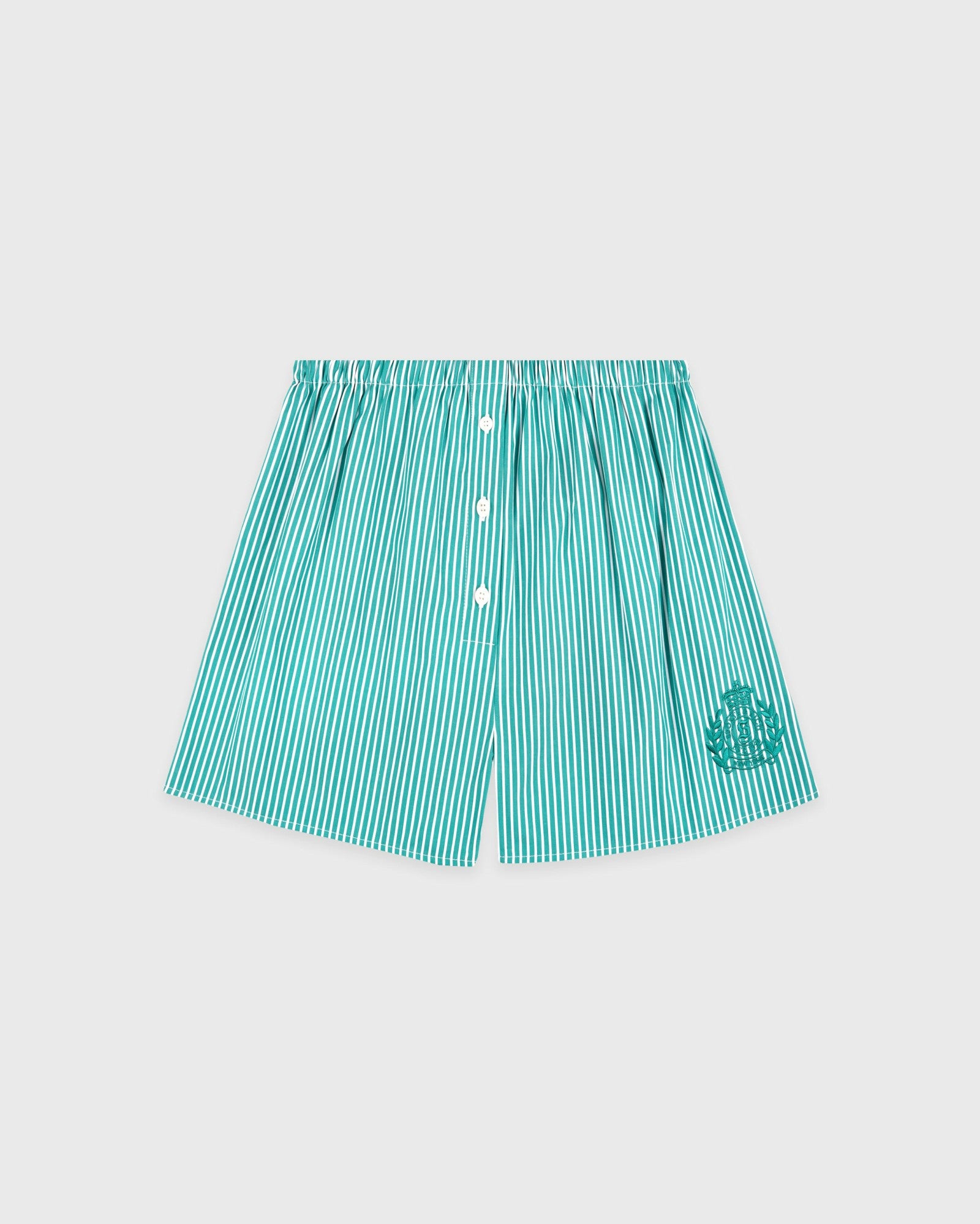 NY Crest Mini Boxer - Amalfi Green Striped